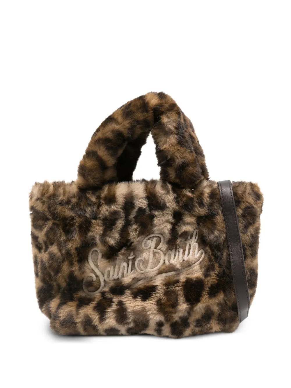 MC2 Saint Barth animal-print embroidered mini bag | Brown | Image 1