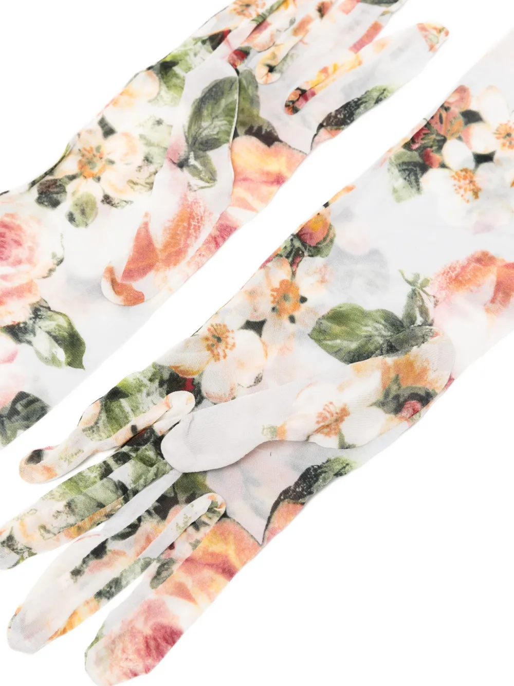 Magda Butrym Floral Gloves In Multi