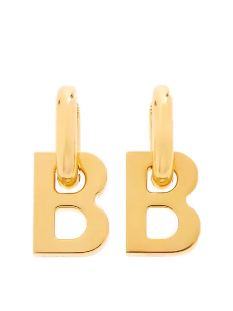 Balenciaga letter-charm earrings