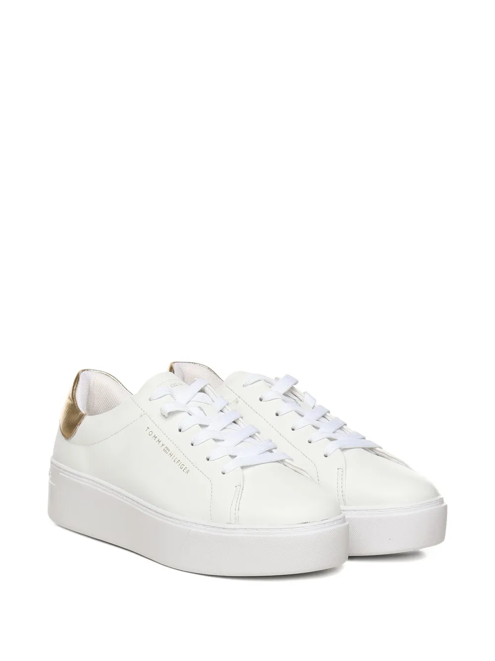 Tommy Hilfiger metallic logo sneakers - Wit