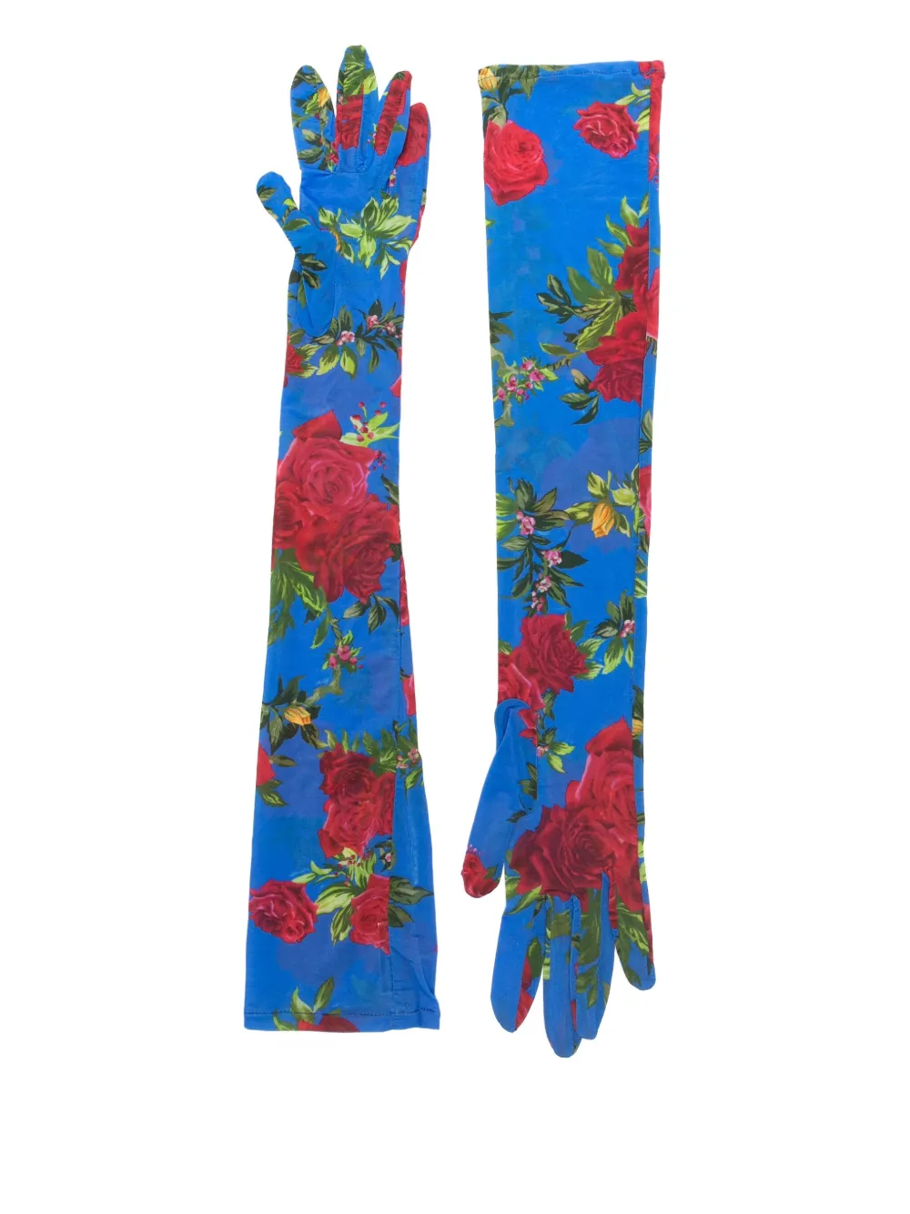 Magda Butrym floral-print gloves - Blauw