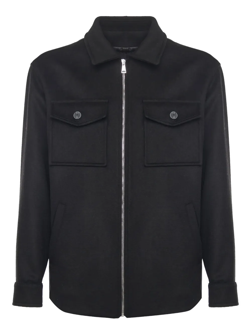 Giuliano Galiano Richard Flap-pocket Zip Shirt In Blue