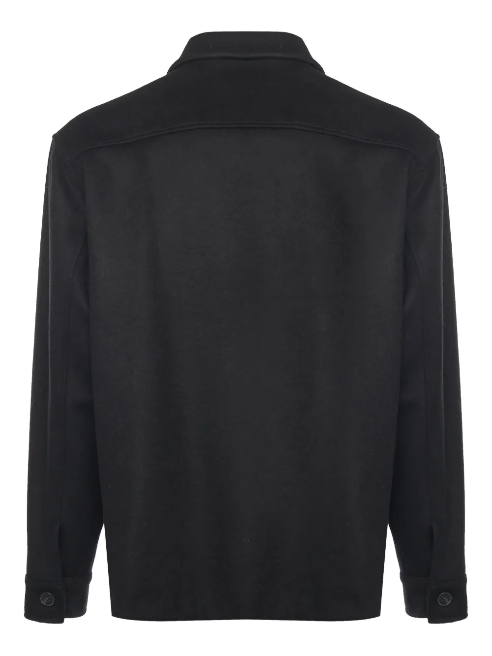 Giuliano Galiano Richard flap-pocket zip shirt - Zwart