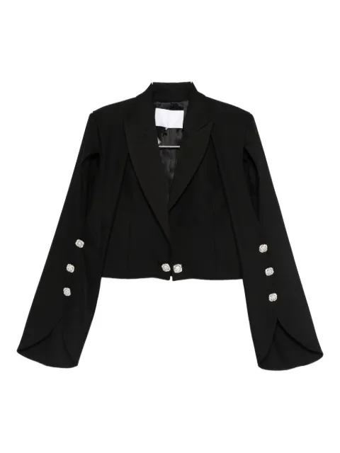 Costarellos peak-lapel cropped blazer 