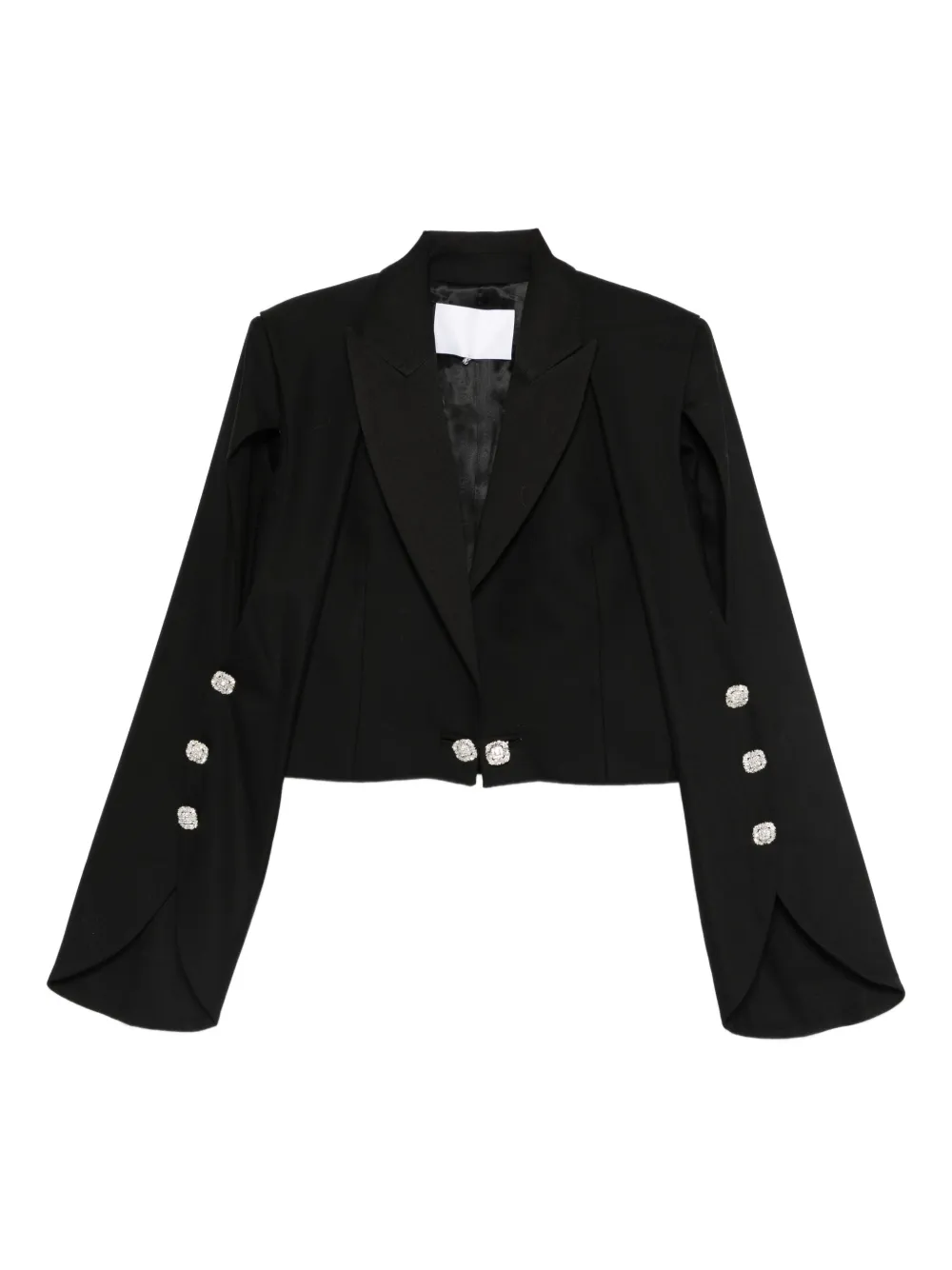 Costarellos blazer corto con solapas de pico | negro | Image 1