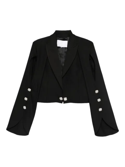 Costarellos peak-lapel cropped blazer 