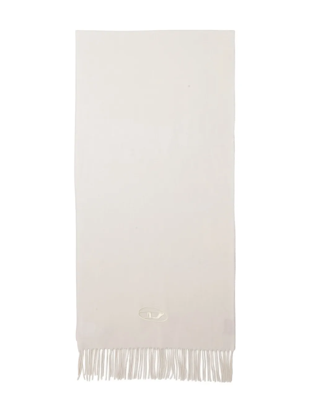 Diesel S-Imon-D-Long fringed scarf - Wit