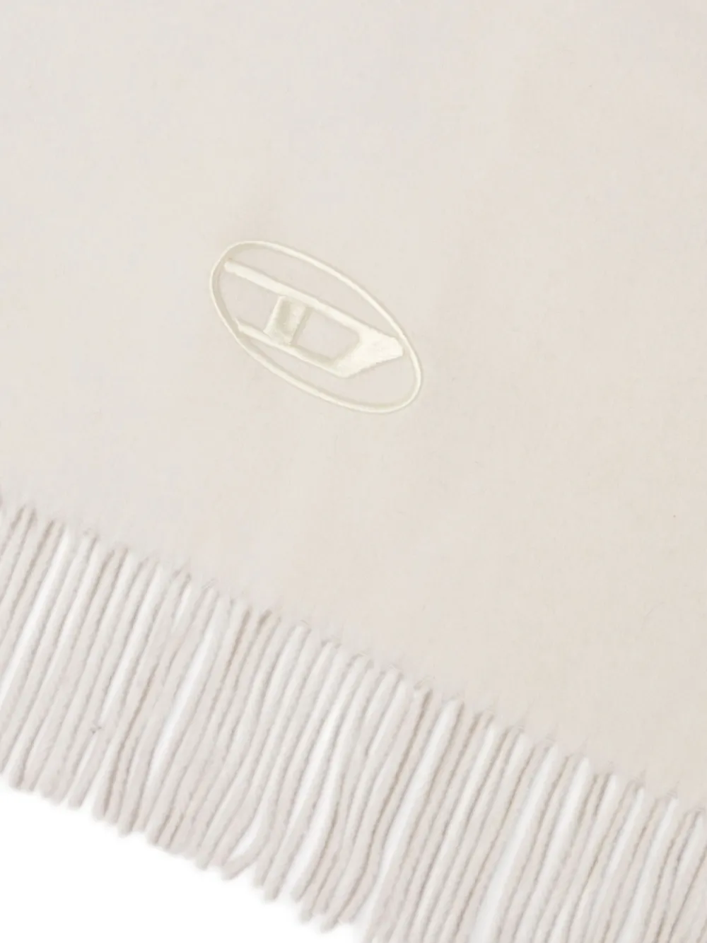 Diesel S-Imon-D-Long sjaal met franje Wit