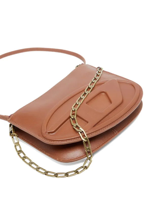 Diesel 1DR Twin Embossed Zipped Shoulder Bag | Brown | FARFETCH