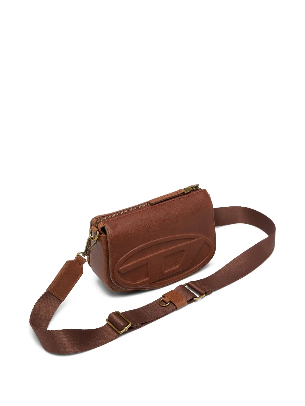Diesel 1dr-camera Bag In Pull-up Leather In Brown