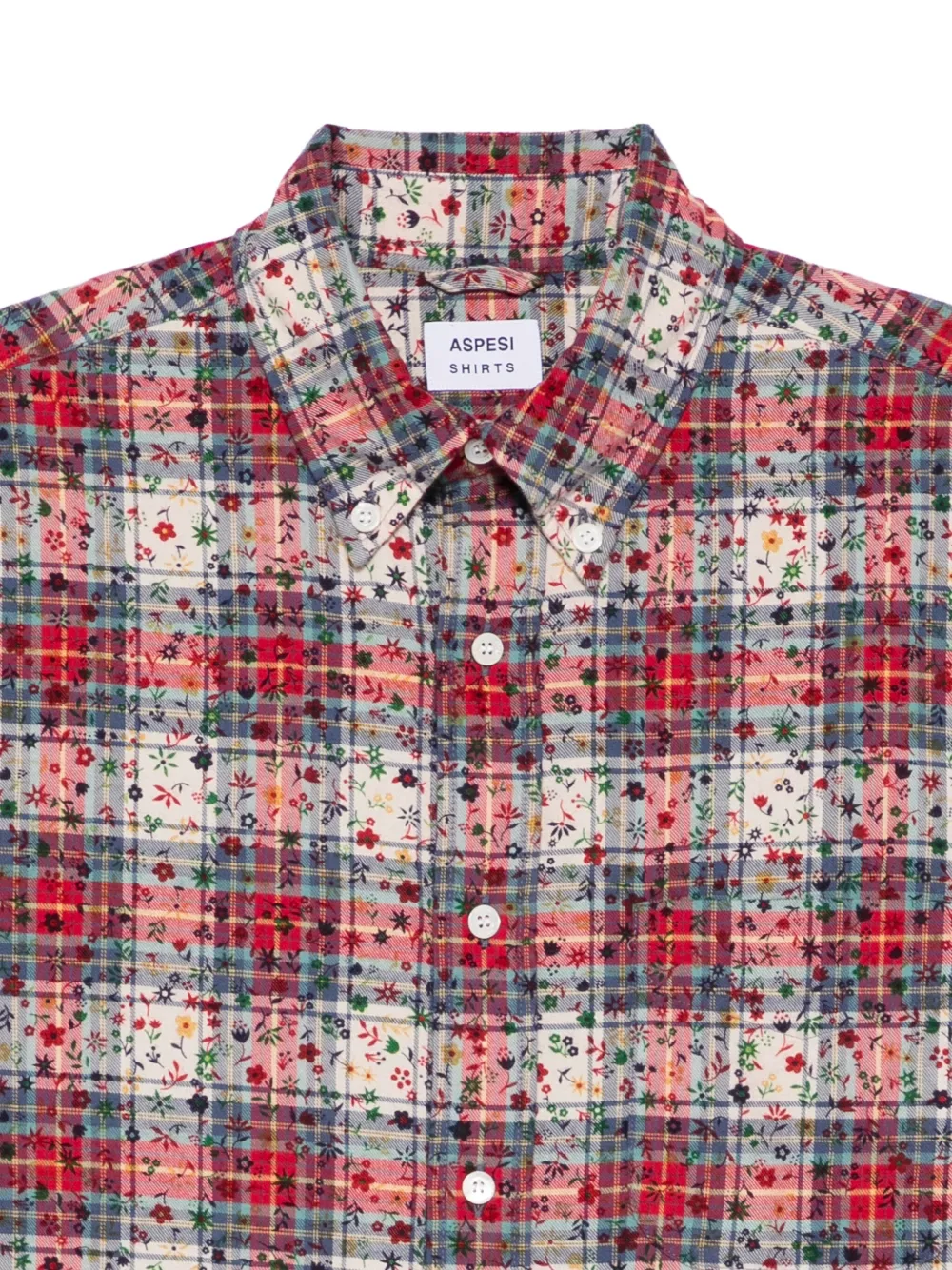 ASPESI Drops flanellen overhemd Rood