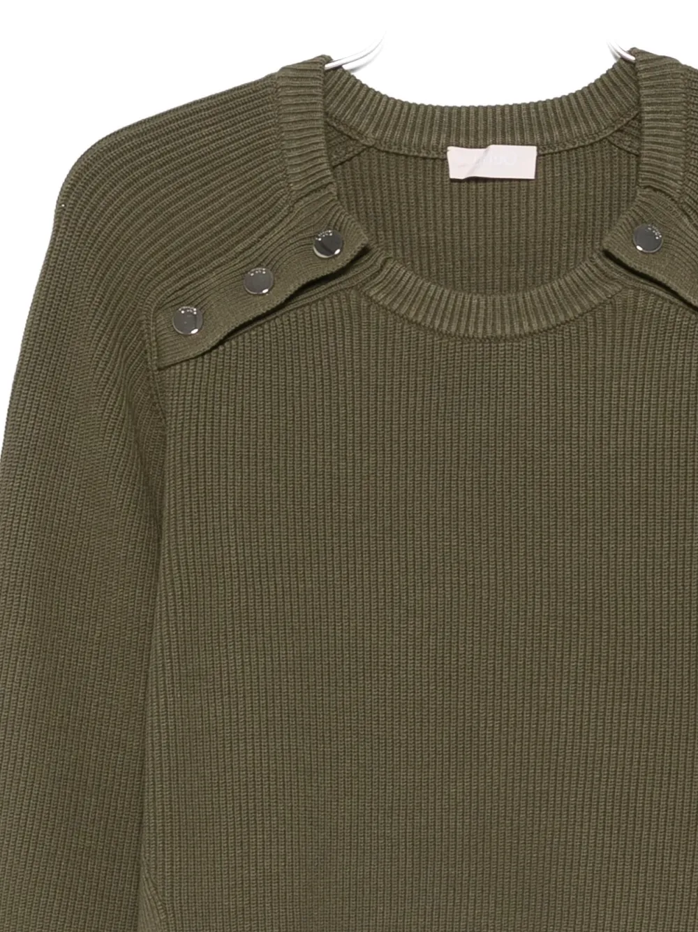 Liu •jo Ribbed Sweater In Green