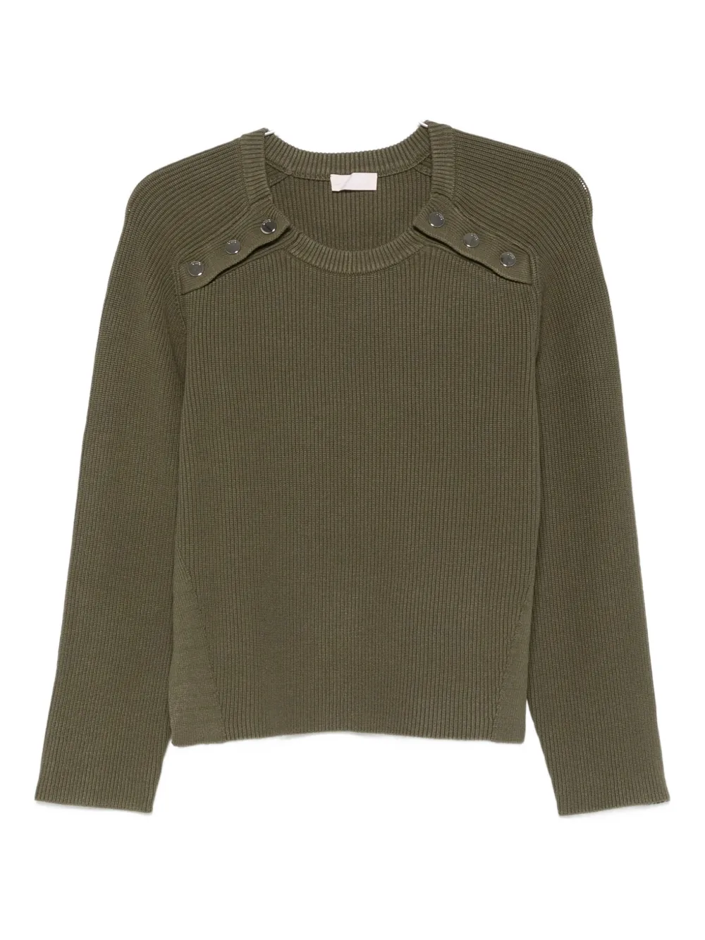 Liu •jo Ribbed Sweater In Green