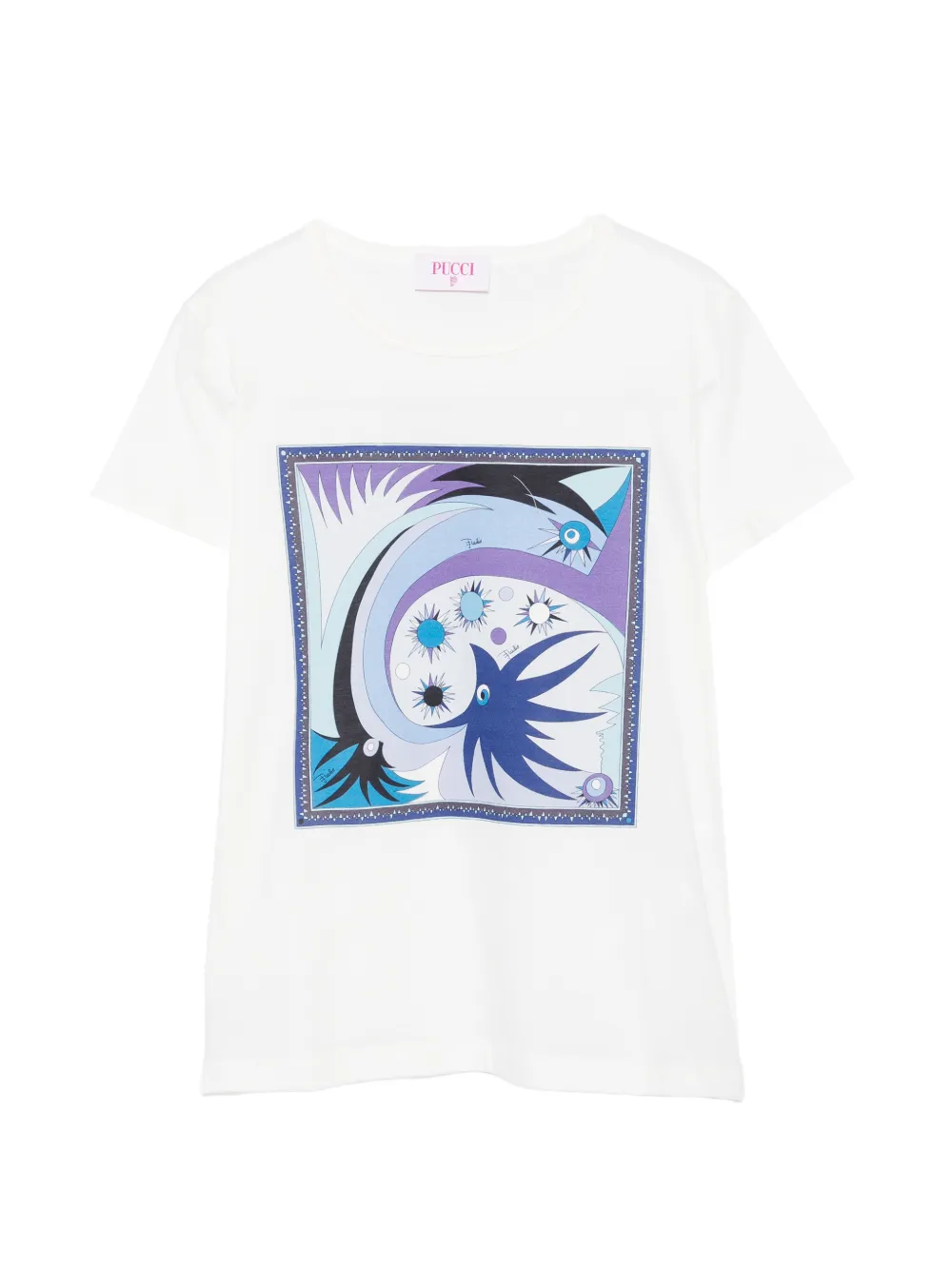 PUCCI Junior graphic-print T-shirt - Bianco