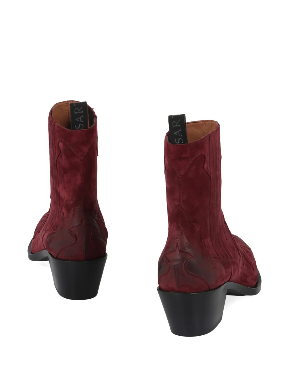 Sartore Laarzen met borduurwerk Rood
