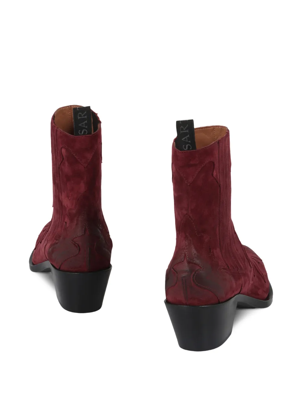 Sartore Laarzen met borduurwerk Rood