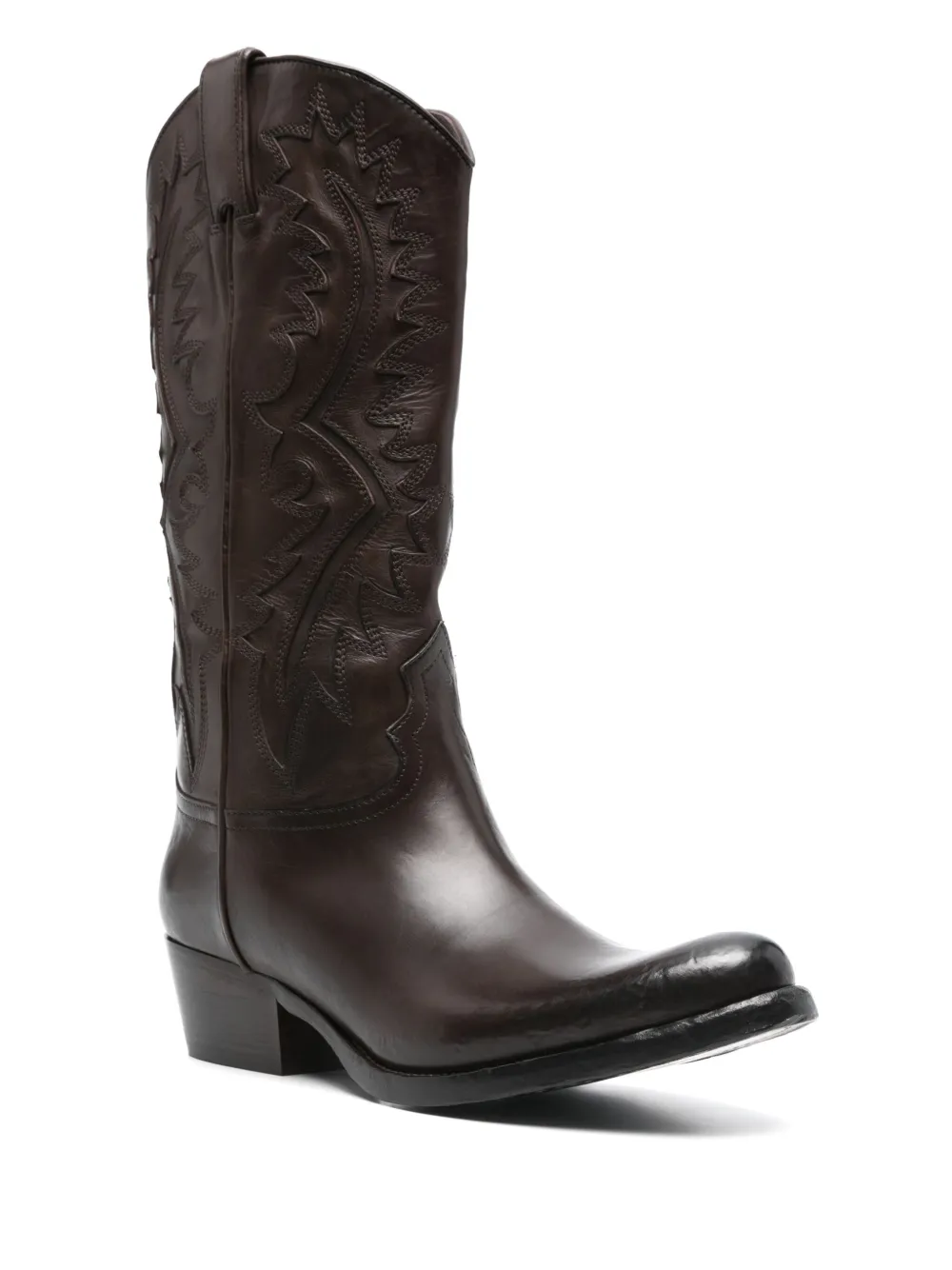 Sartore Western laarzen met borduurwerk Bruin