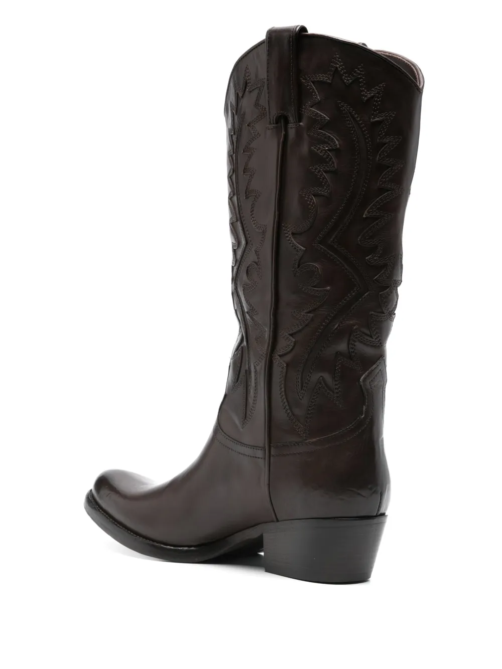 Sartore Western laarzen met borduurwerk Bruin