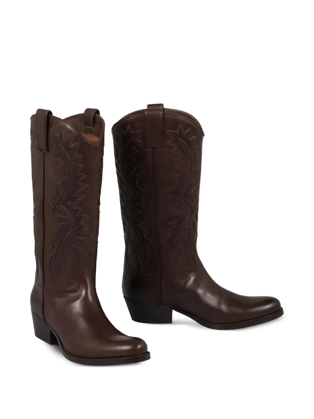 Sartore Western laarzen met borduurwerk Bruin