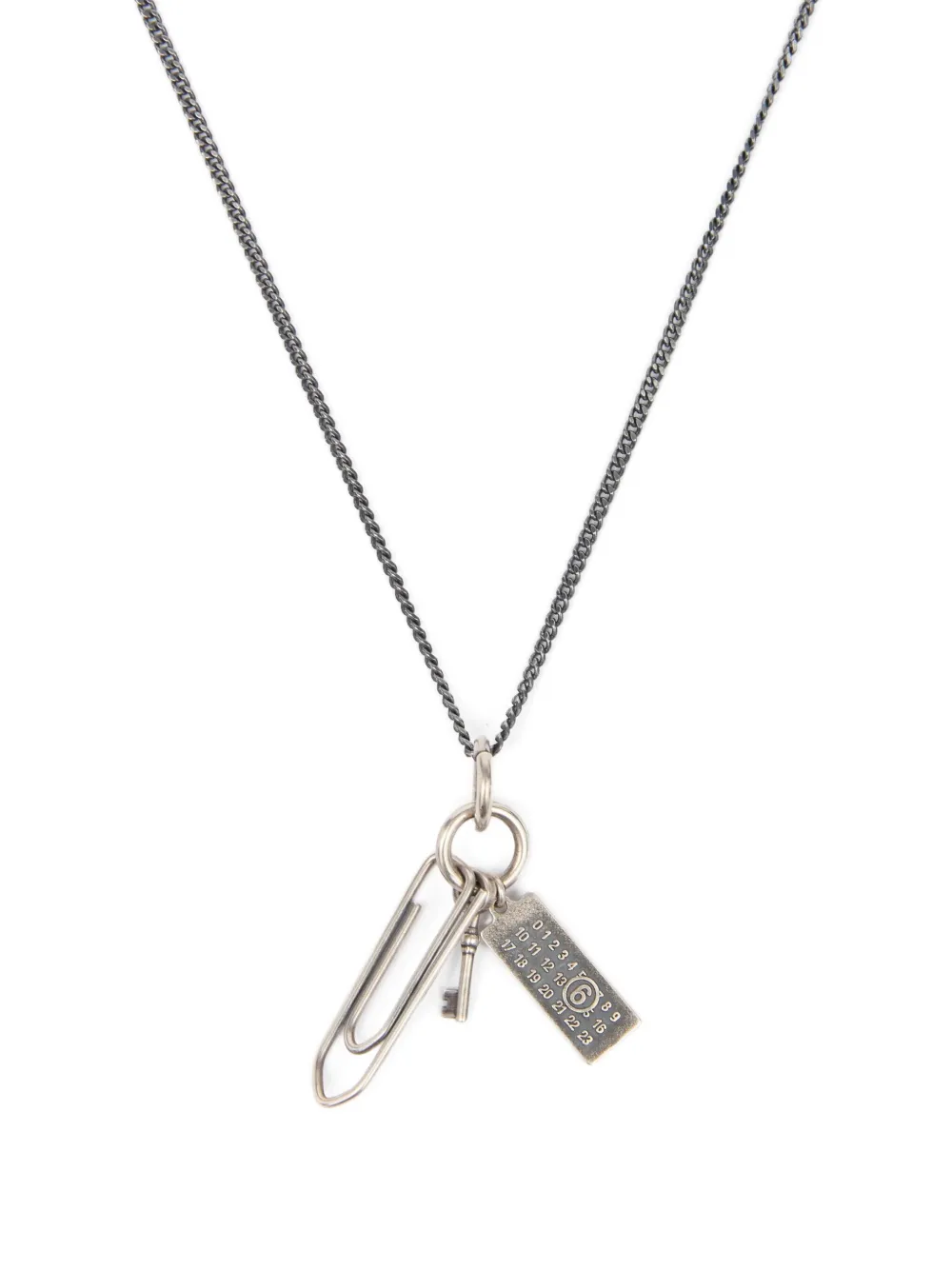 MASU CHARM NECKLACE ブラック シルバー MM6 Maison Margiela Paperclip Necklace | Silver | FARFETCH