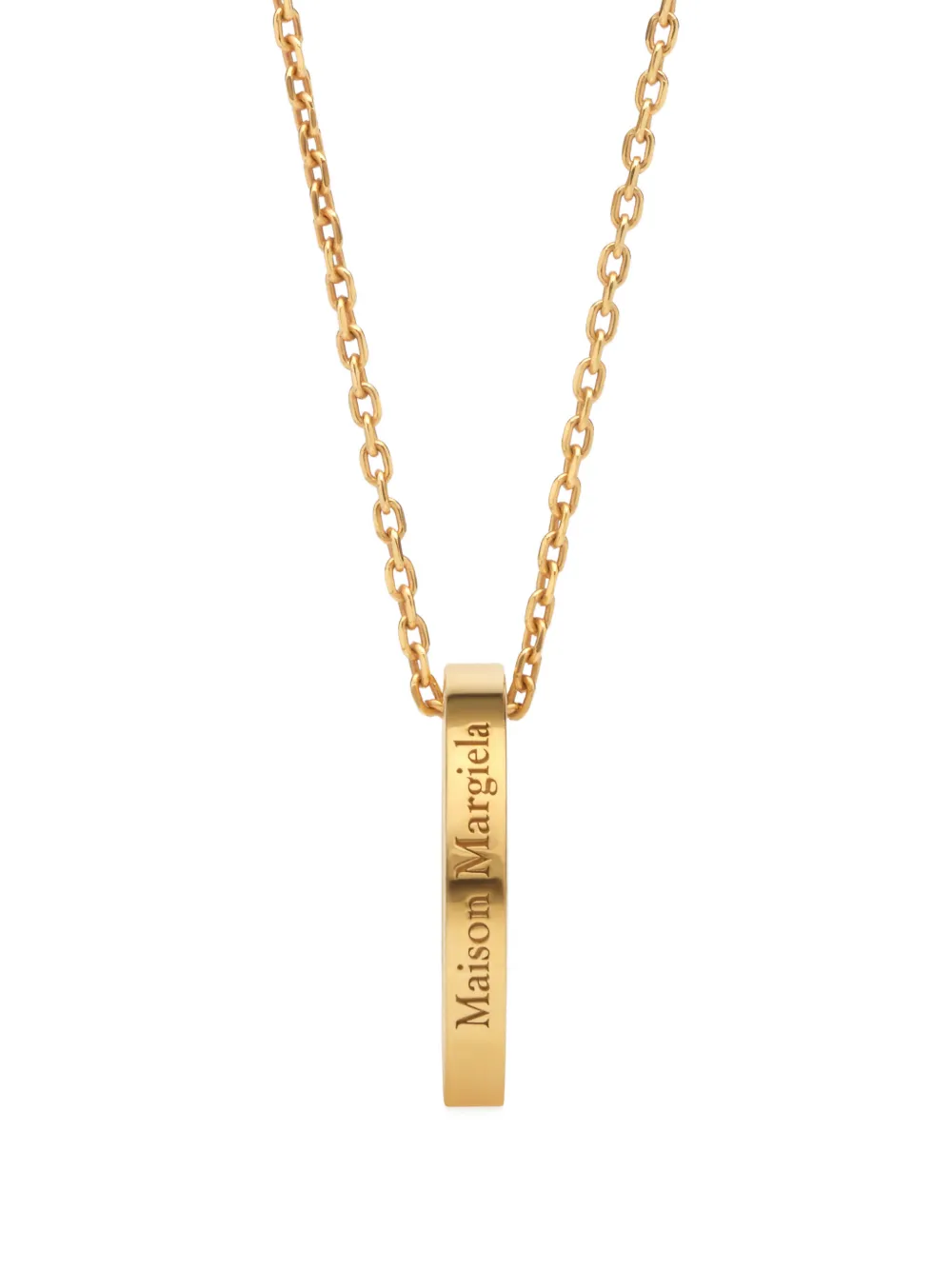 Maison Margiela Collana con anello logo - Oro