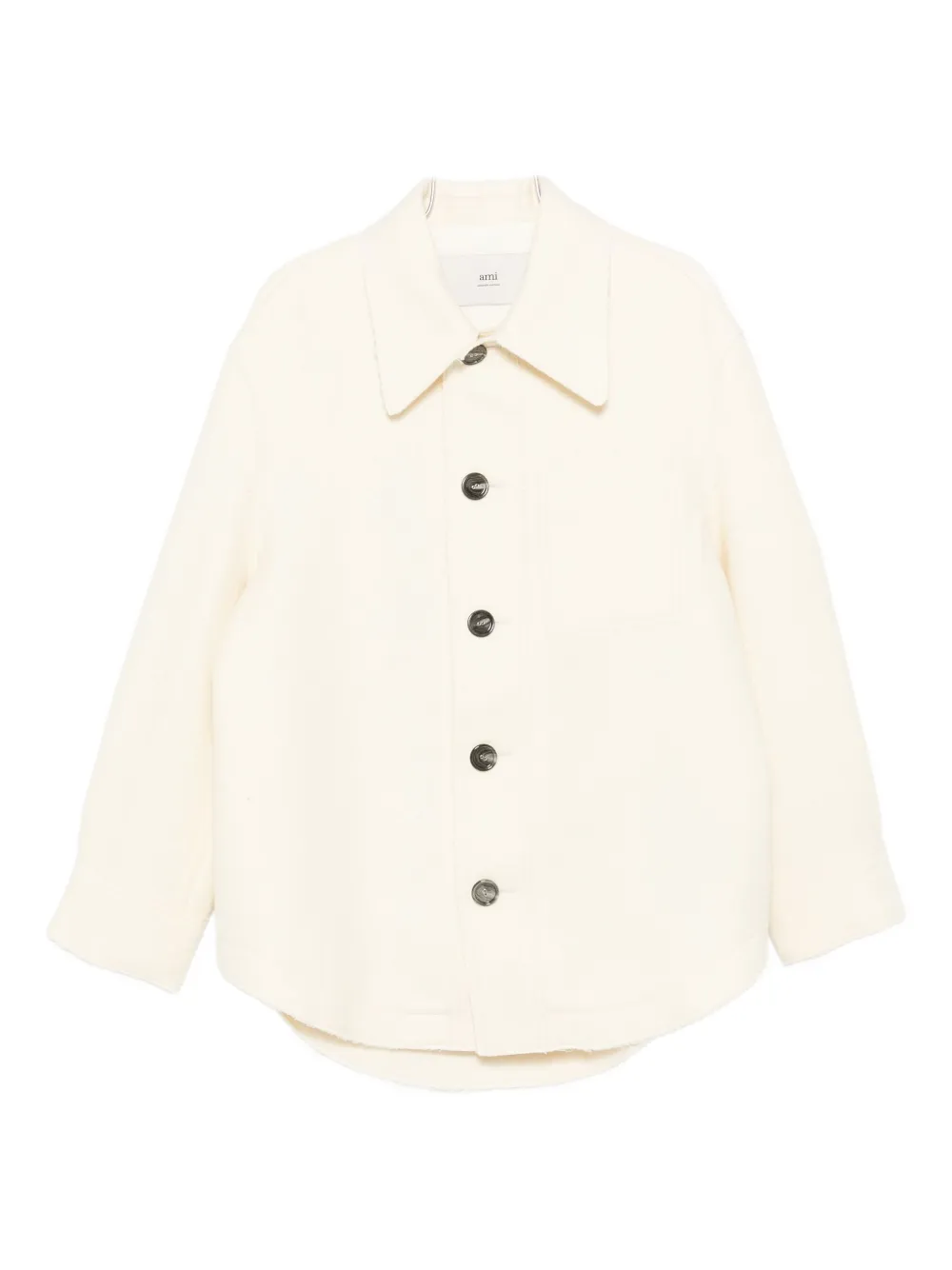 AMI Paris point-collar shirt jacket - Toni neutri
