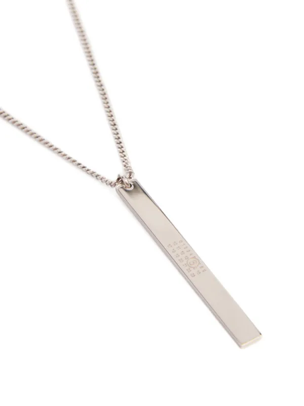 MM6 Maison Margiela Numeric バー ネックレス | シルバートーン