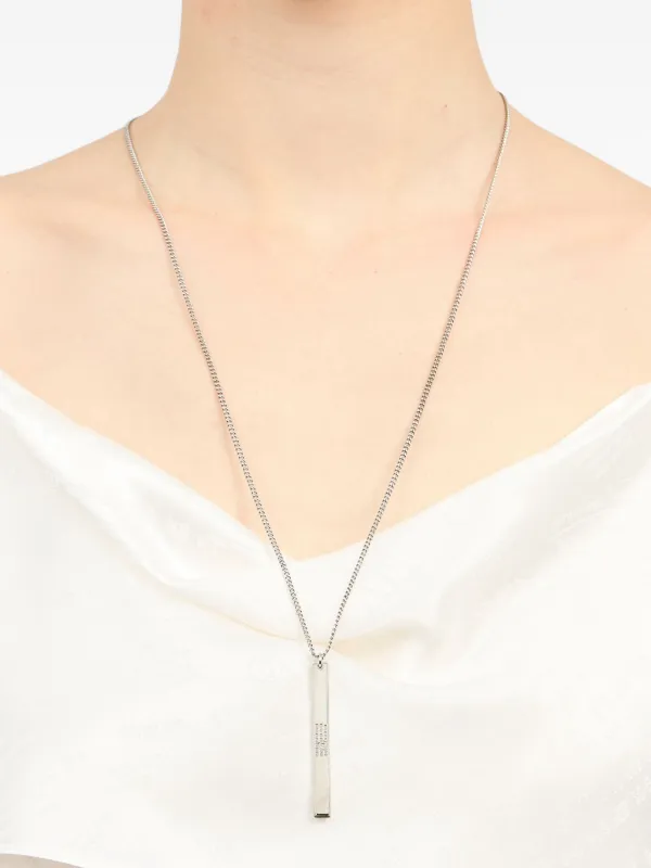 MM6 Maison Margiela Minimal Pendant Necklace | Silver | FARFETCH