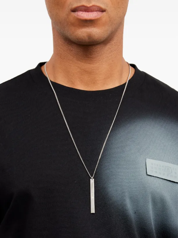 MM6 Maison Margiela Minimal Pendant Necklace | Silver | FARFETCH