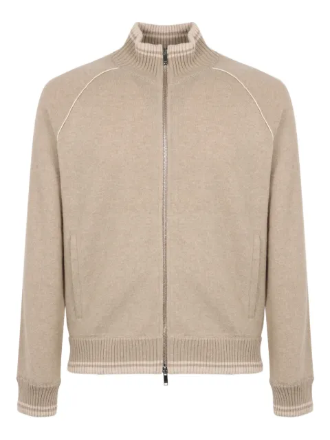 slowear zip high-neck cardigan