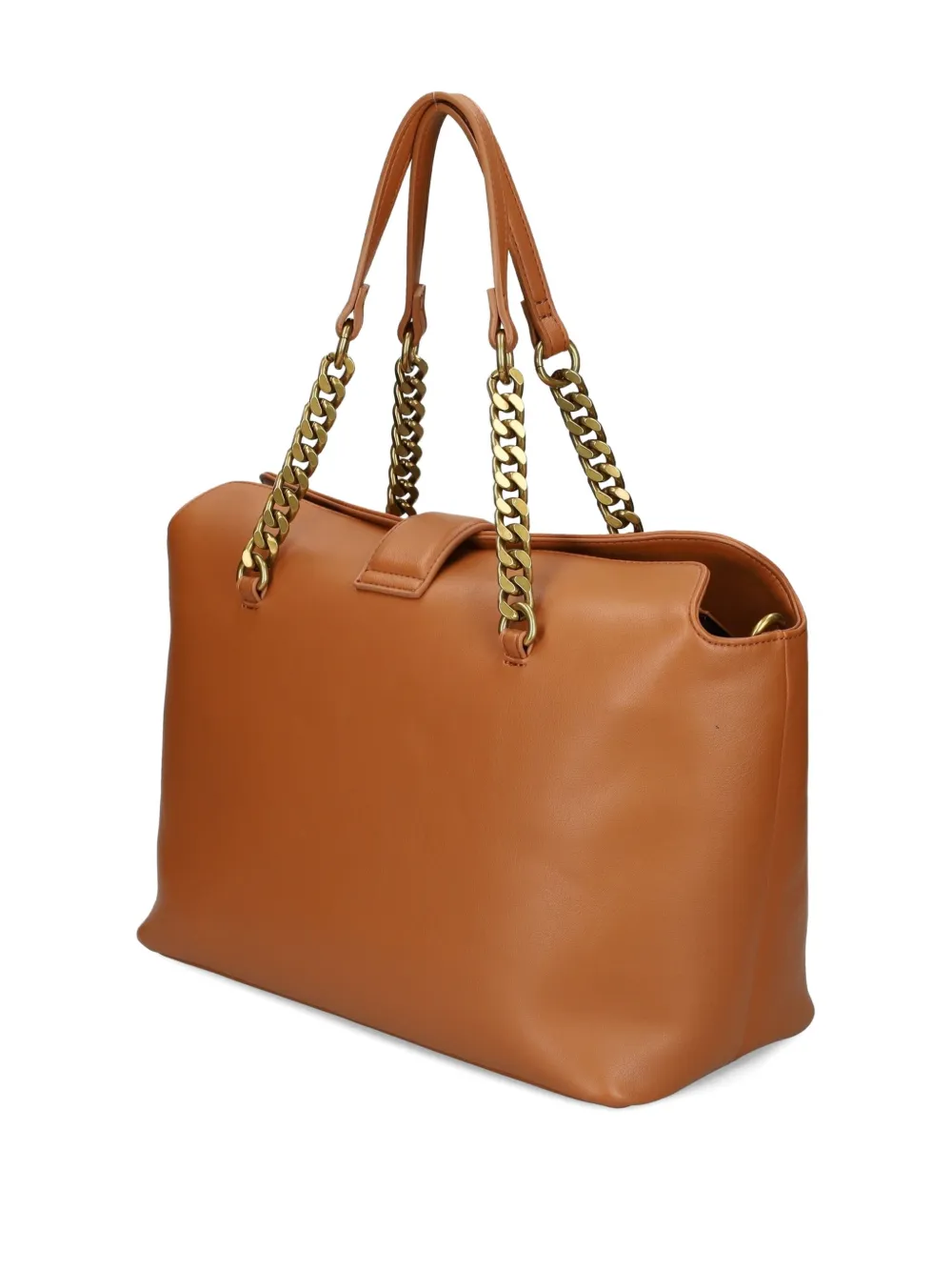 Just Cavalli Snake-plaque Tote Bag In Brown