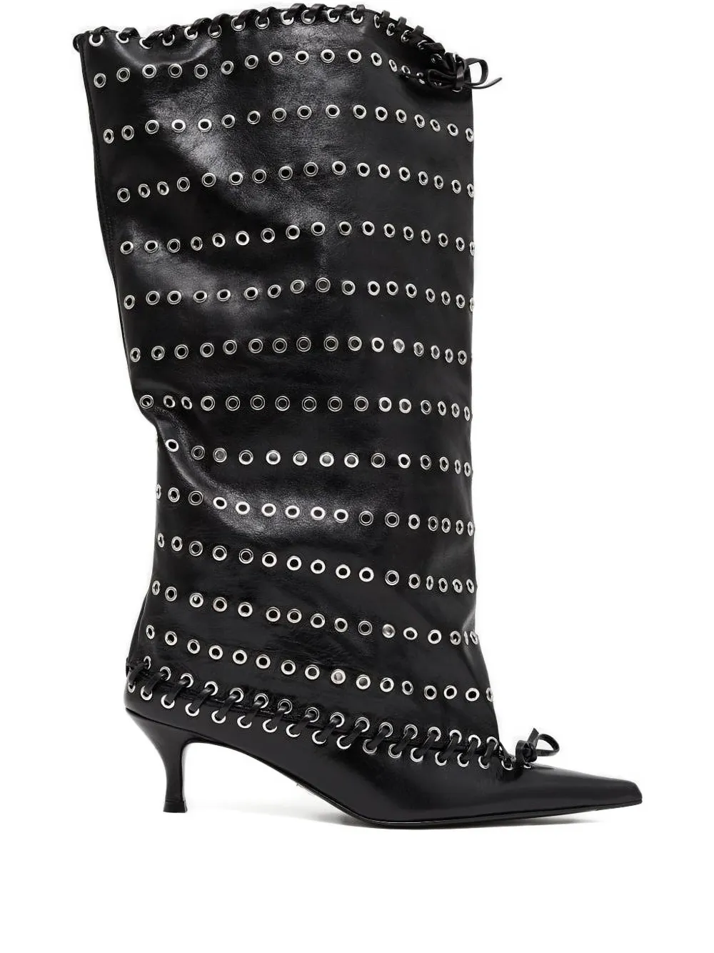 August Barron 60mm eyelet pointed-toe boots | Black | Image 1