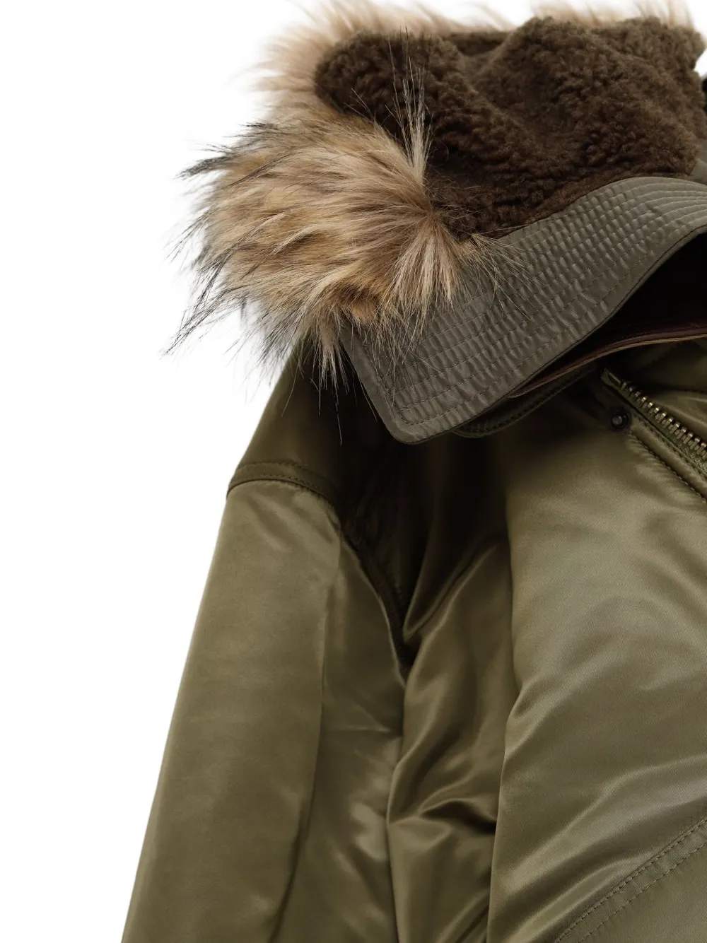 August Barron Fur Hooded Jacket In Multi