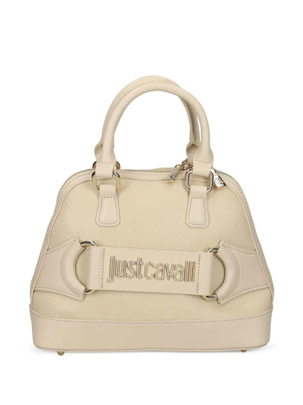 Just Cavalli Borsa tote con placca logo - Toni neutri