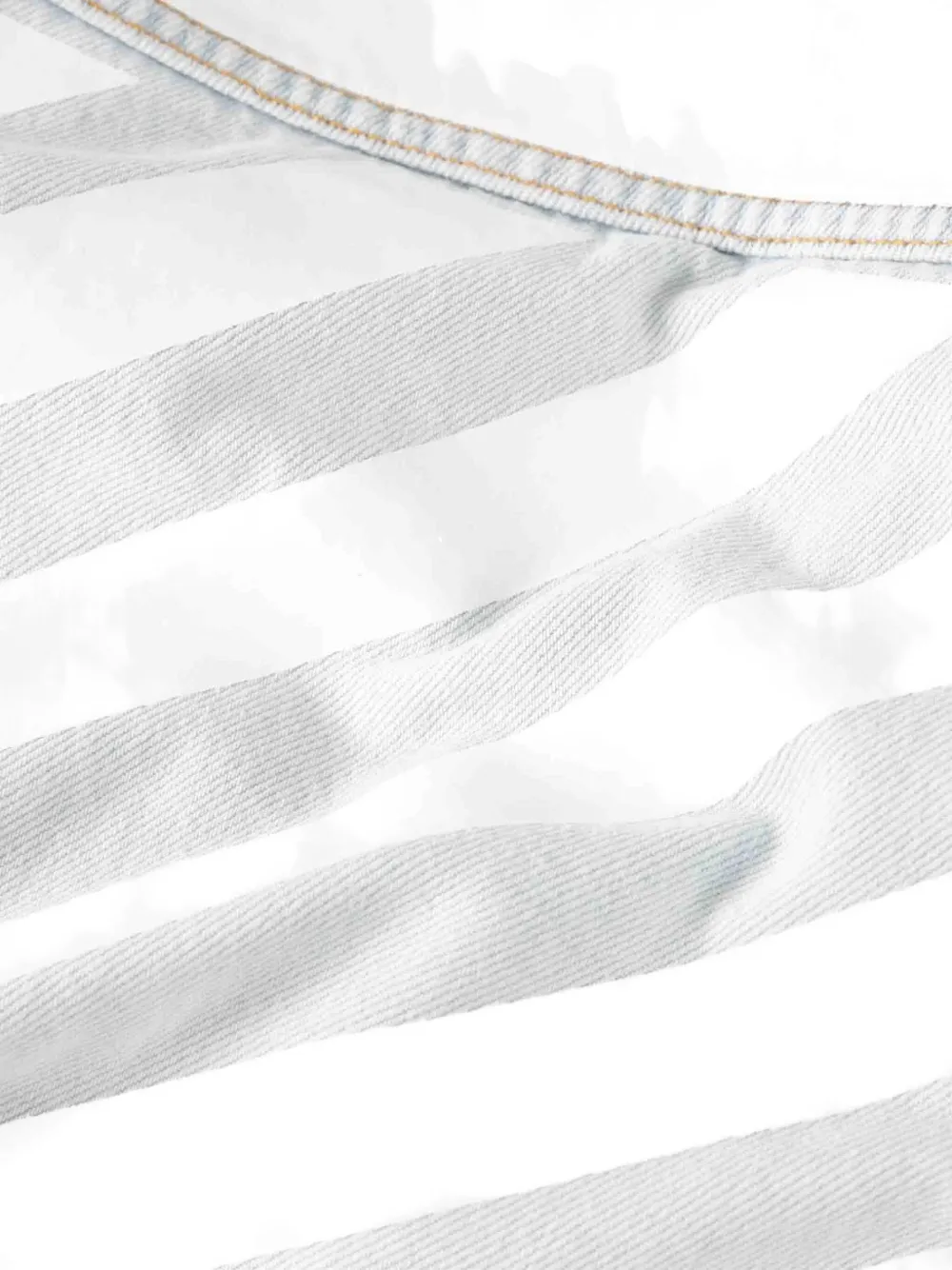 Off-white Button Stripes Jacket In Blue