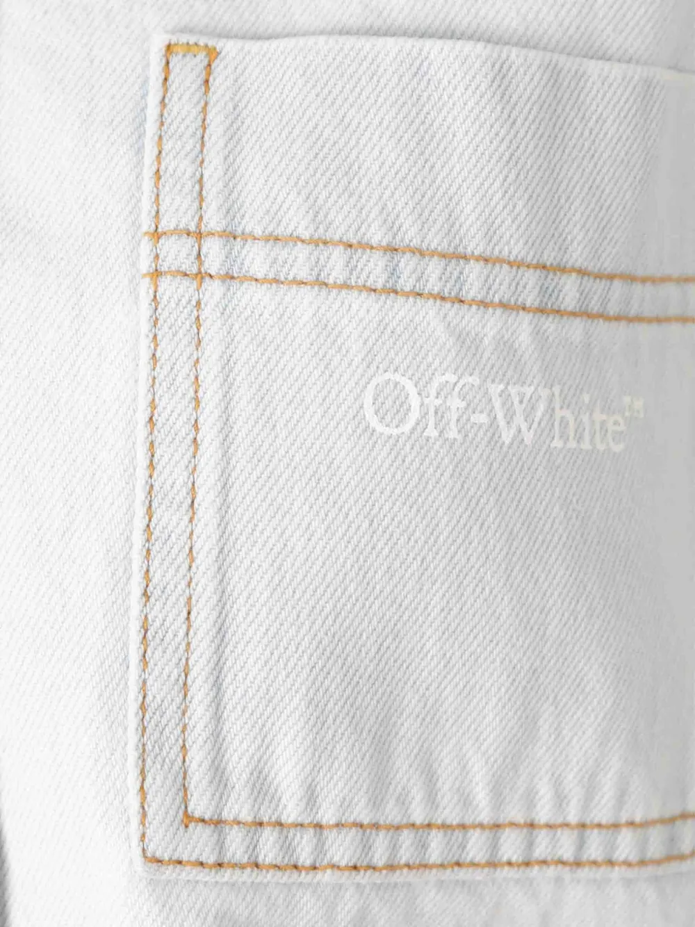Off-white Button Stripes Jacket In Blue