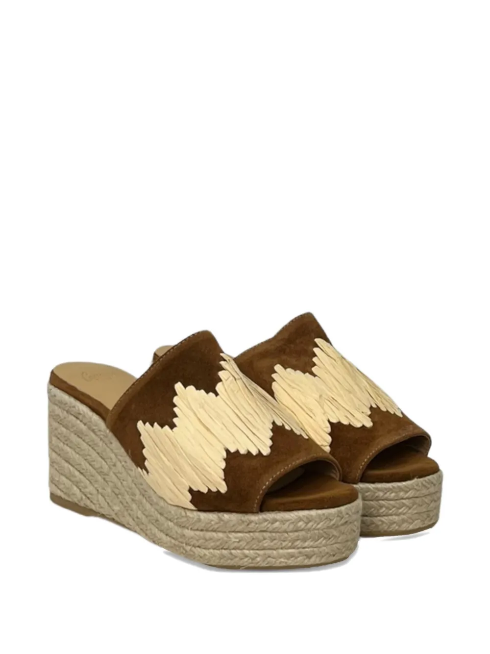 Castañer 70 mm sandalen met plateauzool Beige