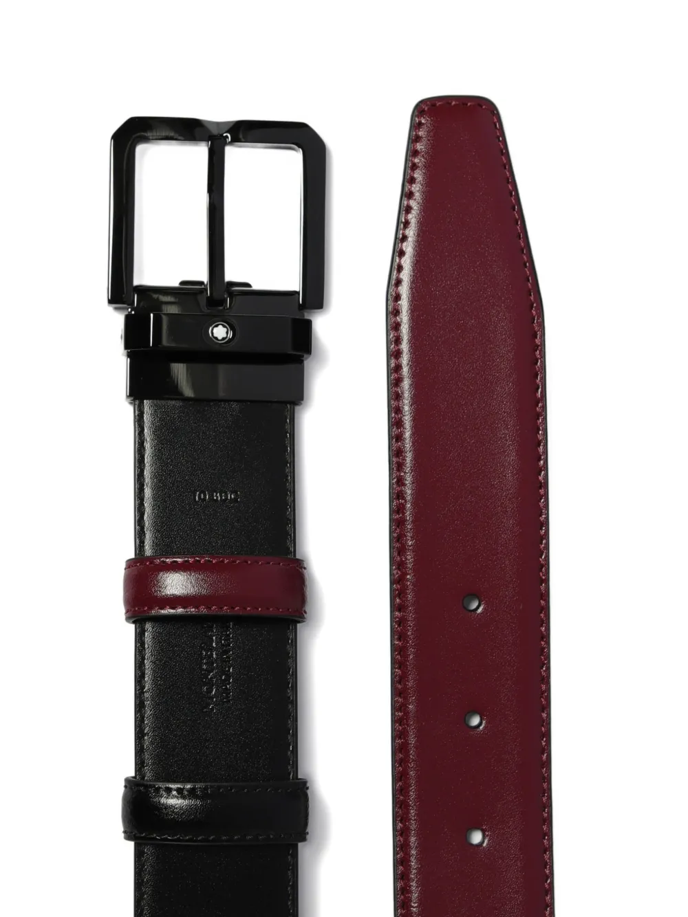 Montblanc Omkeerbare leren riem Rood