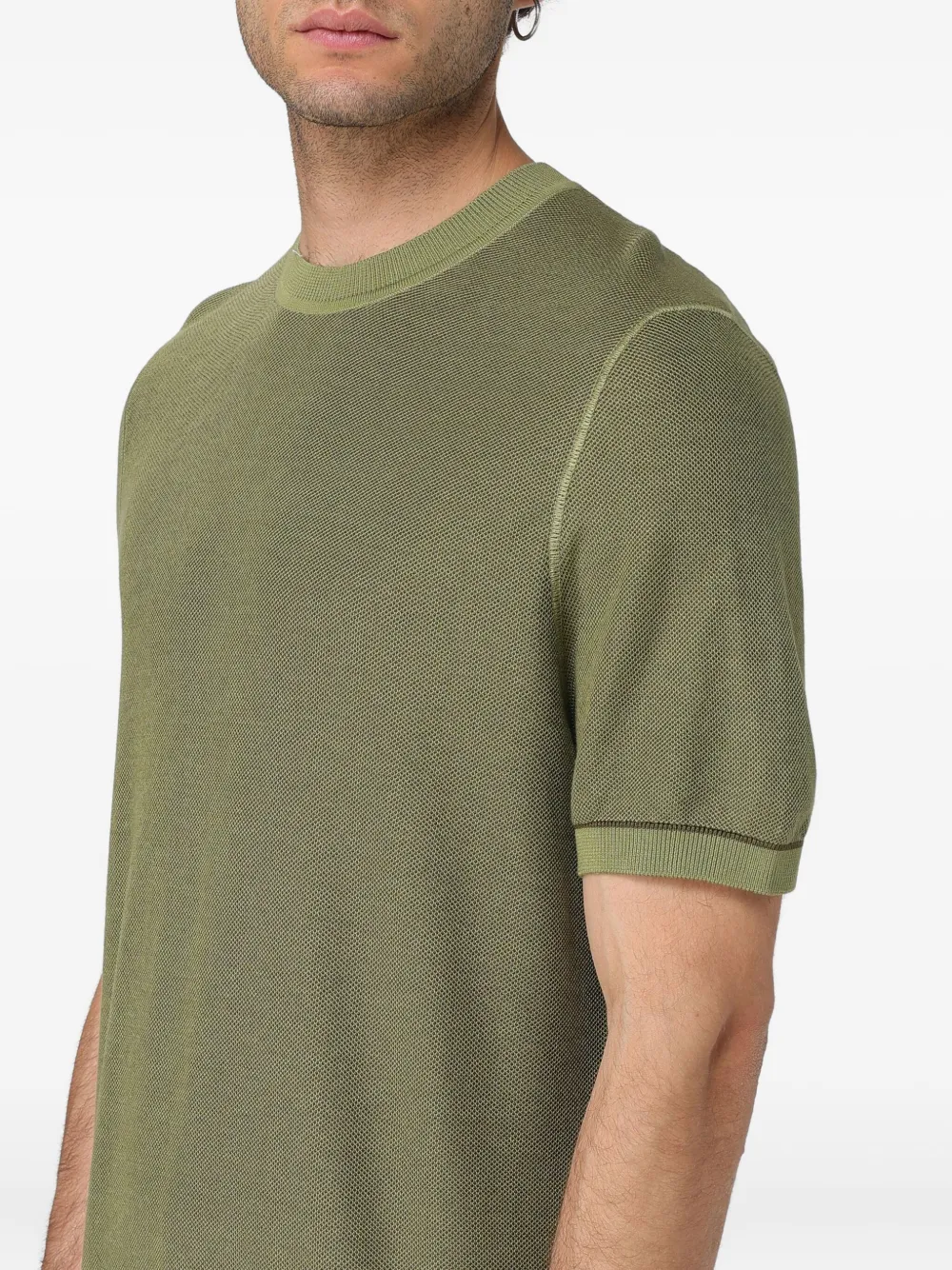BOSS T-shirt met ronde hals Groen