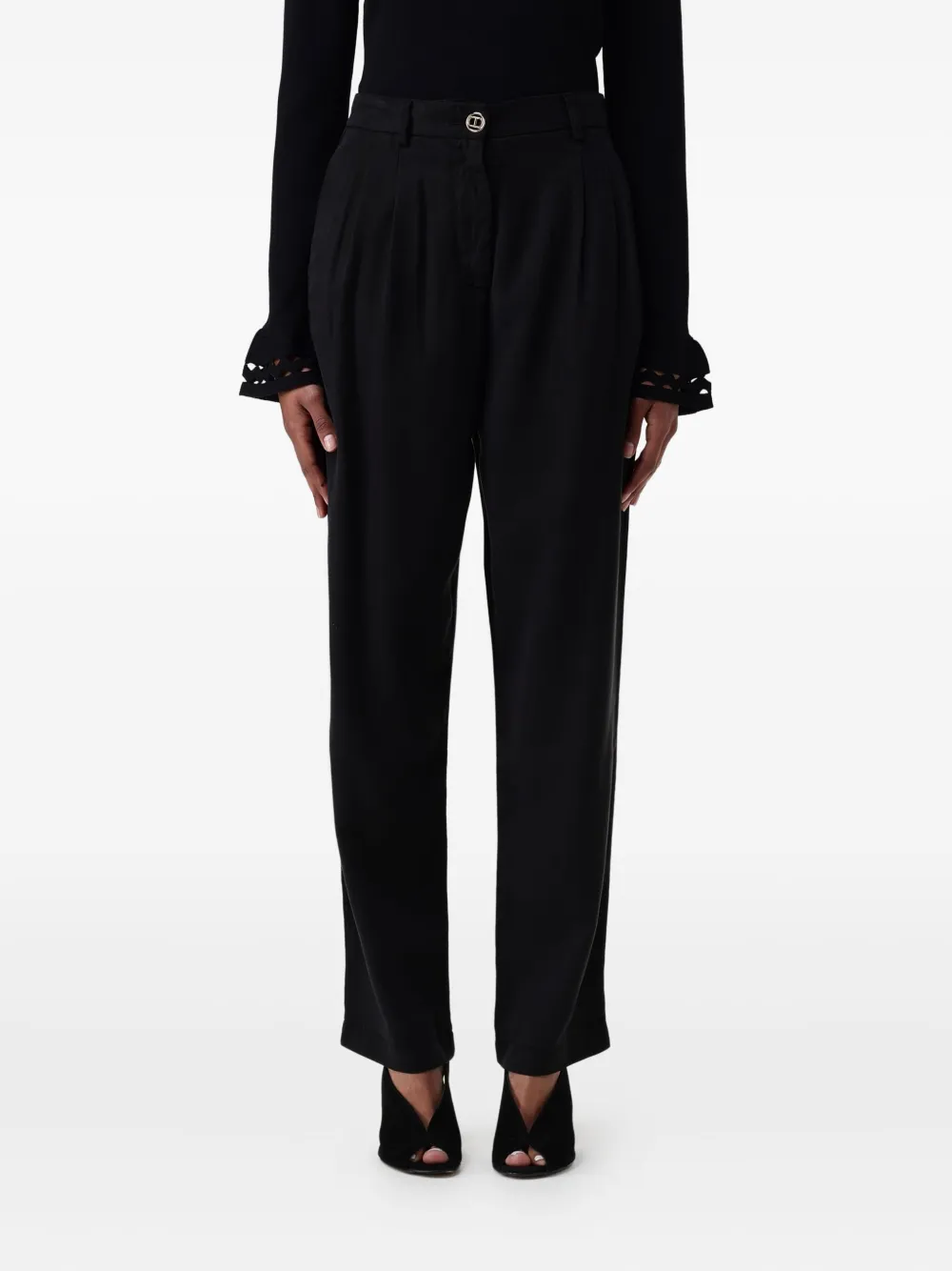 Twinset Pleated Trousers In Black