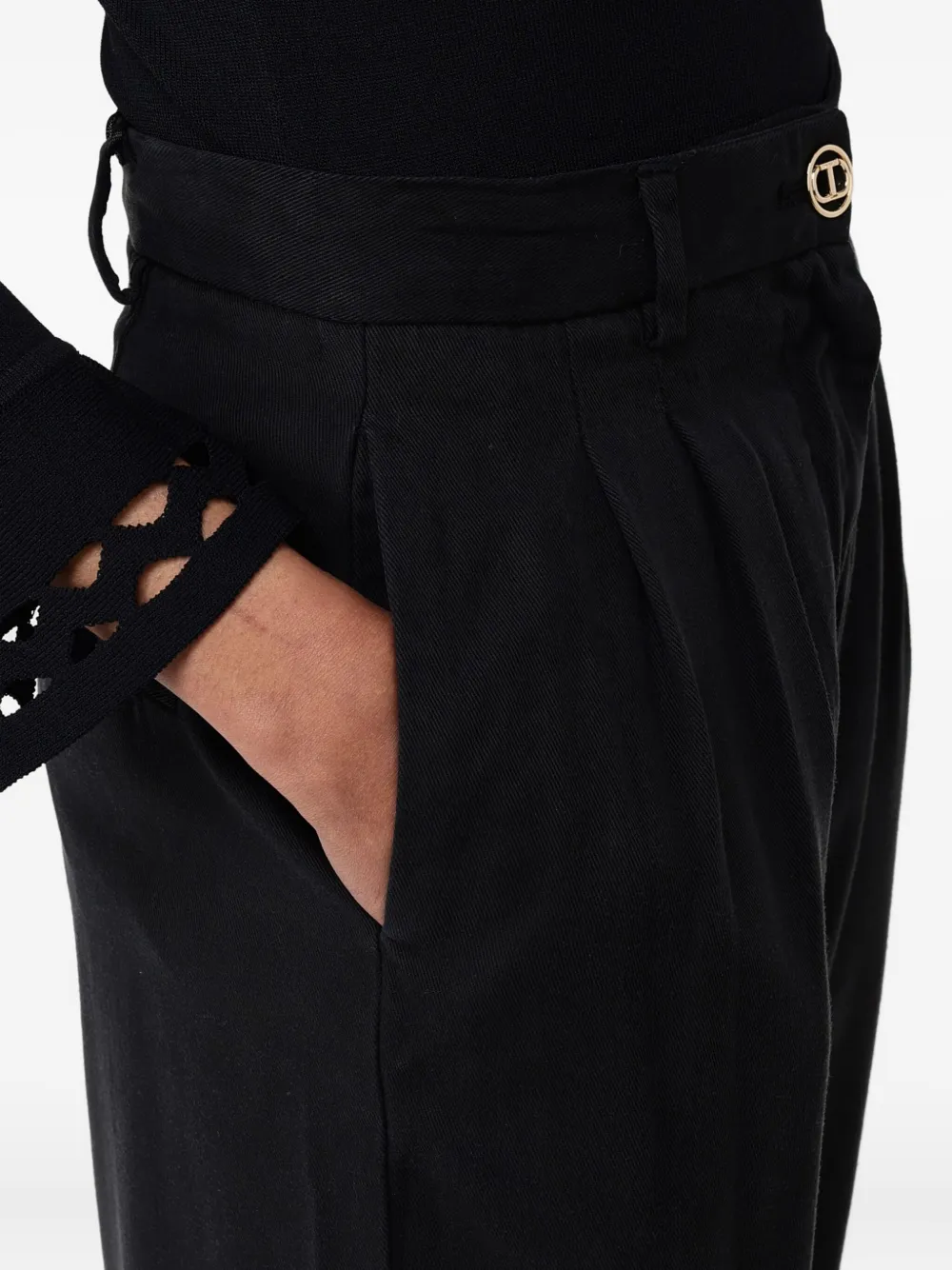 Twinset Pleated Trousers In Black