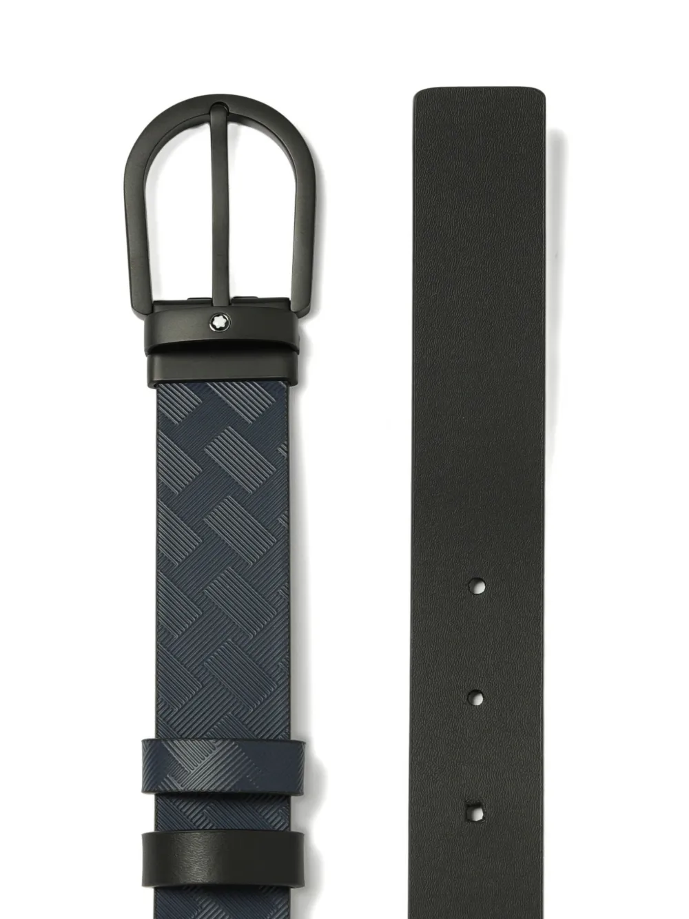 Montblanc Buckle Reversible Belt In Black