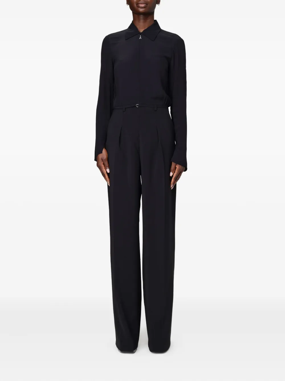Patrizia Pepe Zip-fastening Jumpsuit In Black