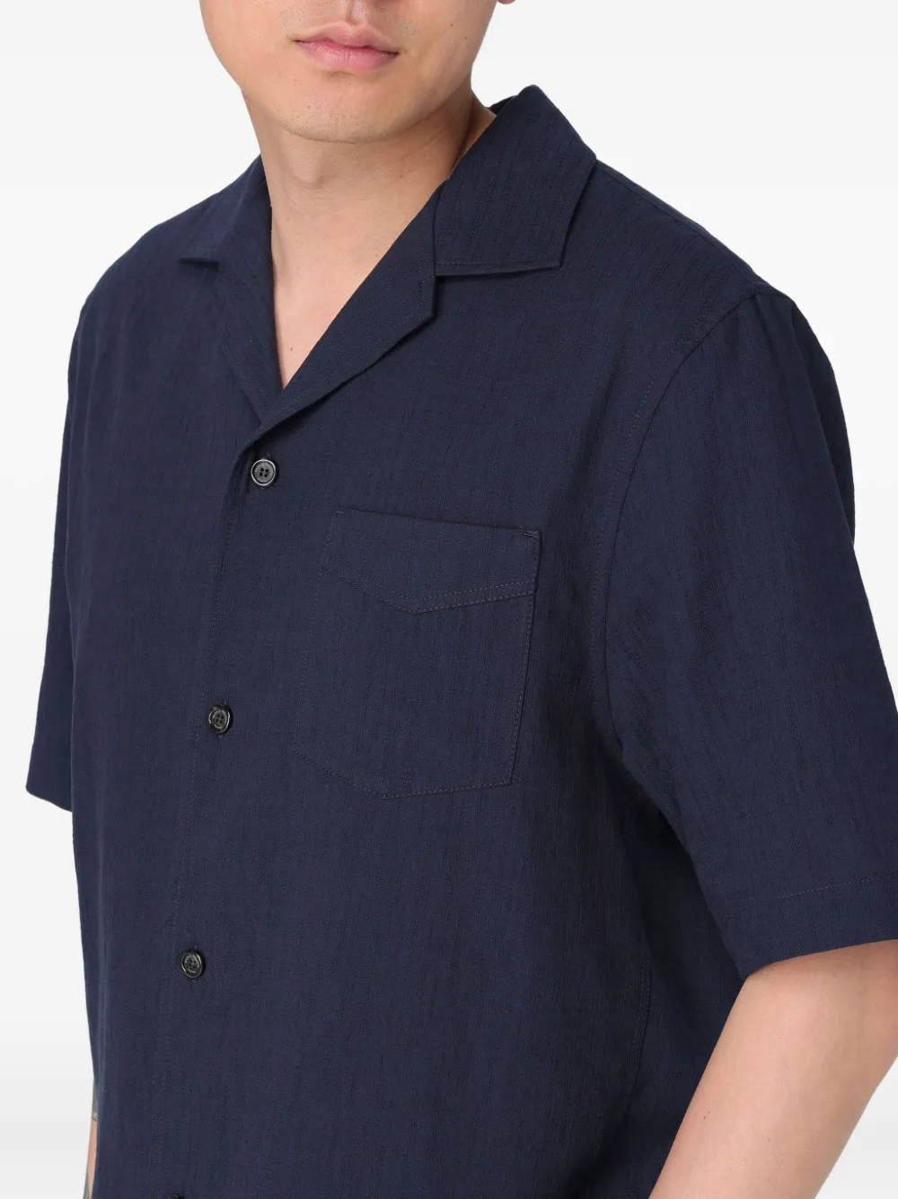 Paolo Pecora Overhemd met zakknoop Blauw