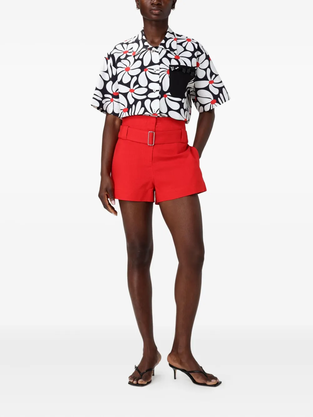 MSGM Shorts met riem - Oranje