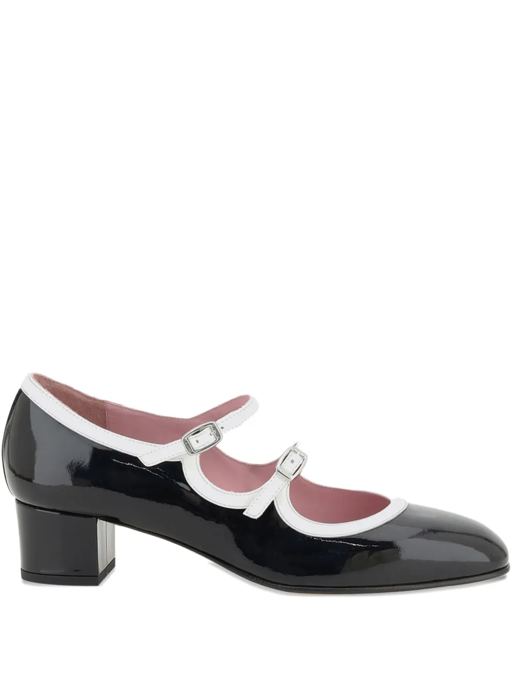 Carel Paris 40mm Double-strap Bleuet Pumps In Black