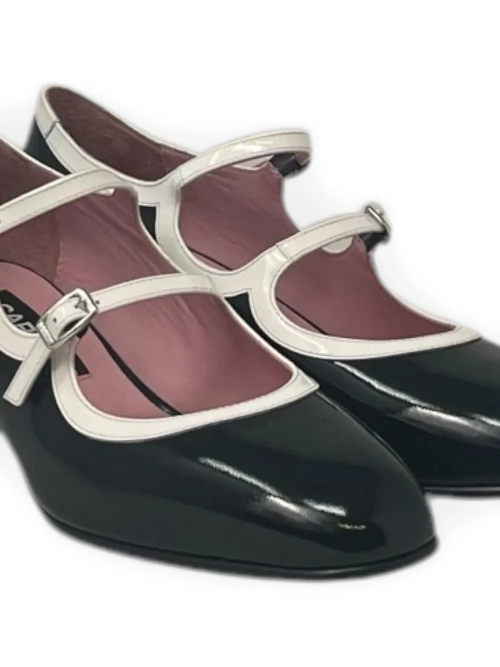 Carel Paris 40mm pumps met dubbele bandjes Zwart