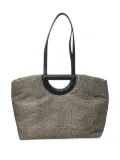 Borbonese printed-handle large satchel bag - Neutrals