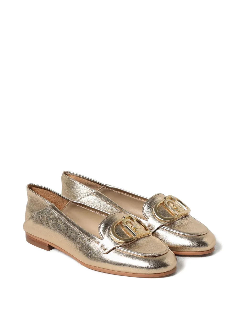 LIU JO logo-plaque leather loafers | Image 2