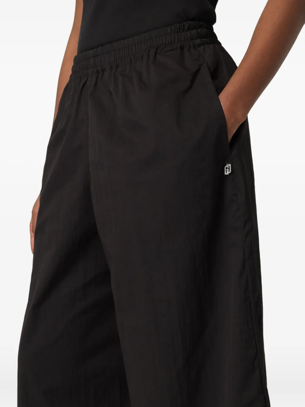 Liu •jo Elasticated-waistband Trousers In Black